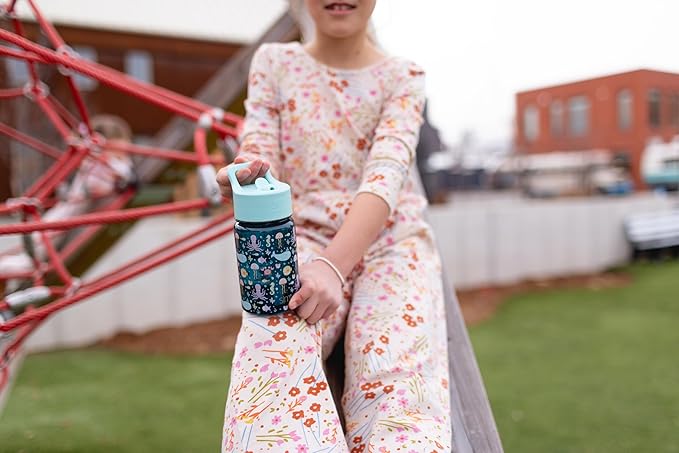 Simple Modern Kids Tritan Plastic Summit Water Bottle | 12 oz BPA-Free Cup with Covered Leak Proof Straw Lid for Girls, Boys, Toddlers | Under the Sea