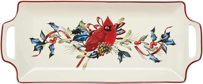 Lenox 880134 Winter Greetings Hors D'Oeuvre Tray, Christmas & Holiday Hosting