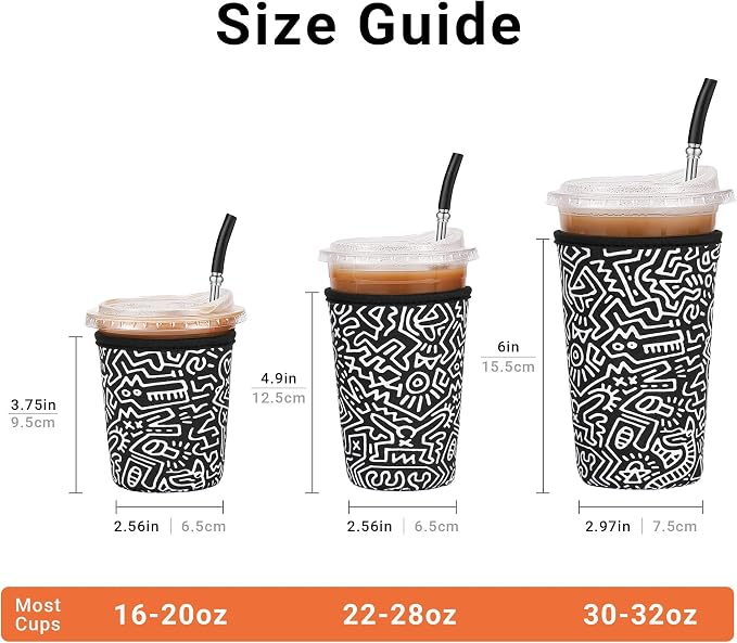 Iced Coffee Sleeve Reusable Large 30-32oz - Image 2