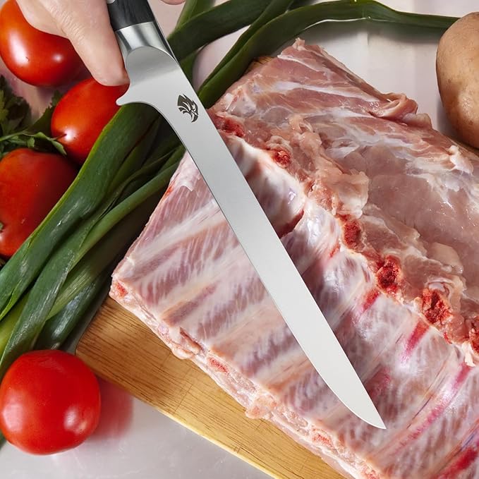 TUO Boning Knife, 7 inch Fillet Knife Flexible Kitchen Knife, German HC Steel Blade for Poultry and Fish Meat with Pakkawood Handle