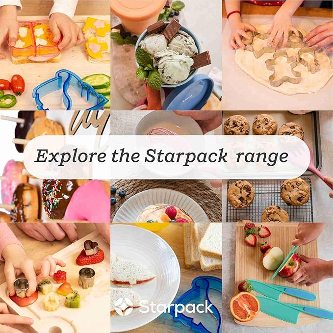 StarPack Home Vegetable Cutter Shapes Set (5 Piece) - Mini Cookie Cutters, Vegetable Shape Cutters for Kids, Bento Lunch Box Accessories