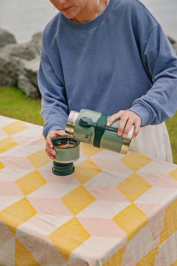 Stanley Adventure To-Go Food Jar | Vacuum Insulated Thermos Food Container | Wide Mouth Screw On Lid | Packable for Travel | Stainless Steel with Leakproof Lid | BPA-Free