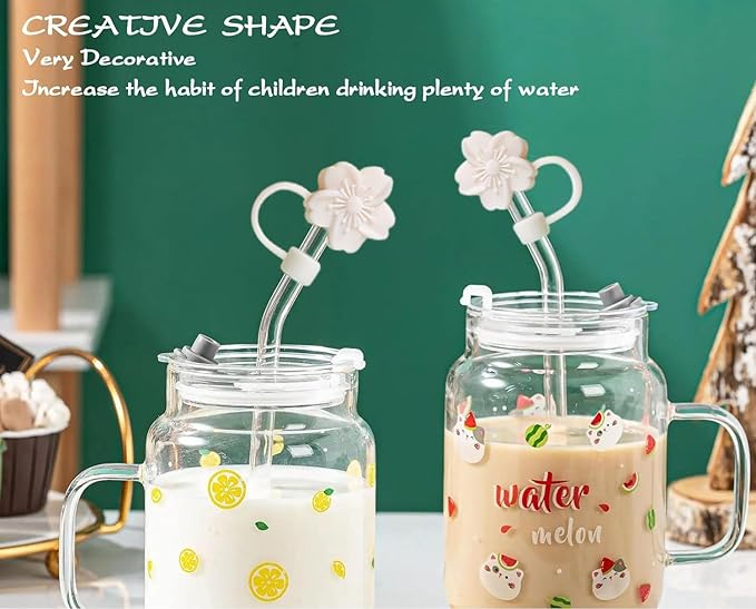 Silicone Straw Caps for 10mm Tumblers | Reusable Dust-Proof Straw Toppers Compatible with Stanley 30oz & 40oz Tumbler (white 3p)