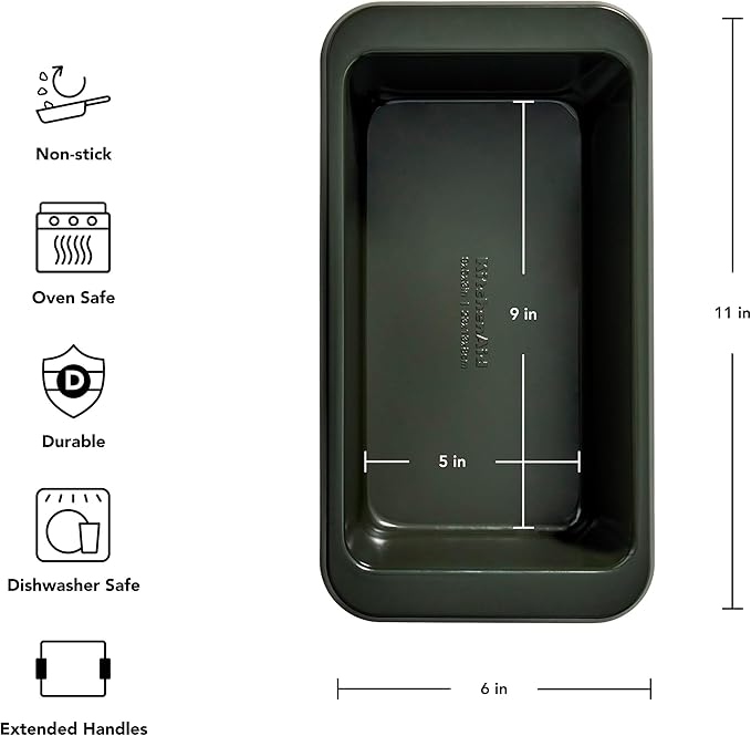 KitchenAid Non-stick Loaf Pan, 9x5-Inch, Evergreen