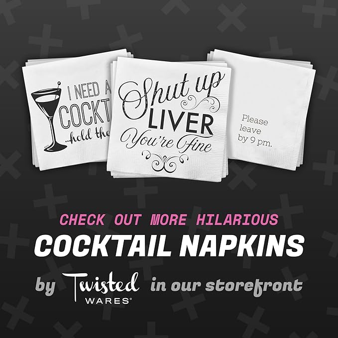 Twisted Wares - Funny Cocktail Napkins - IT'S ALL GOOD IN THE TRAILER HOOD - Boutique Cocktail Napkins - Perfect for any Celebrations 5"X5" (50 Pack)