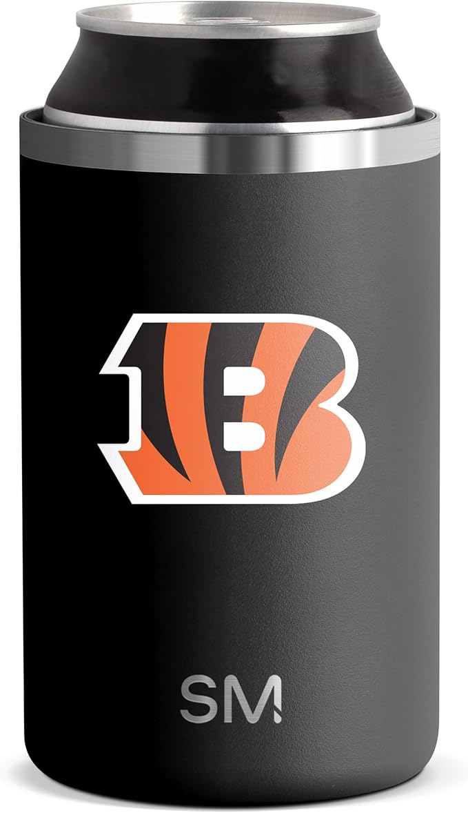 Simple Modern Officially Licensed NFL Cincinnati Bengals Gifts for Men, Women, Dads, Fathers Day | Insulated Ranger Can Cooler for Standard 12oz Cans - Beer, Seltzer, and Soda
