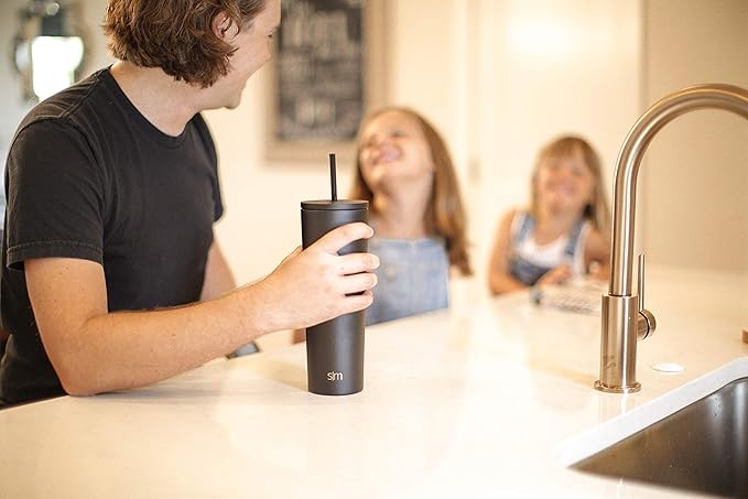 Simple Modern Tumbler Lid with Straw | Reusable Replacement ONLY Fits Simple Modern, S|M | Stainless Steel Classic, Journey, Scout Travel Coffee Mug Water Bottle | Classic Collection | Lavender Mist