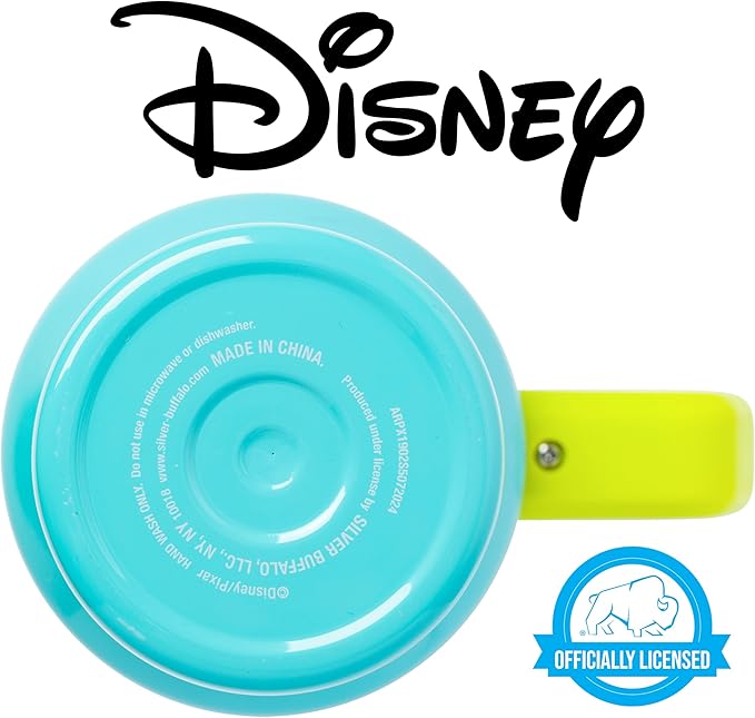 Silver Buffalo Disney Pixar Monsters Inc. Stainless Steel Tumbler with Handle Featuring Mike Wazowski, Fits in Standard Cup Holder, 40 Ounces