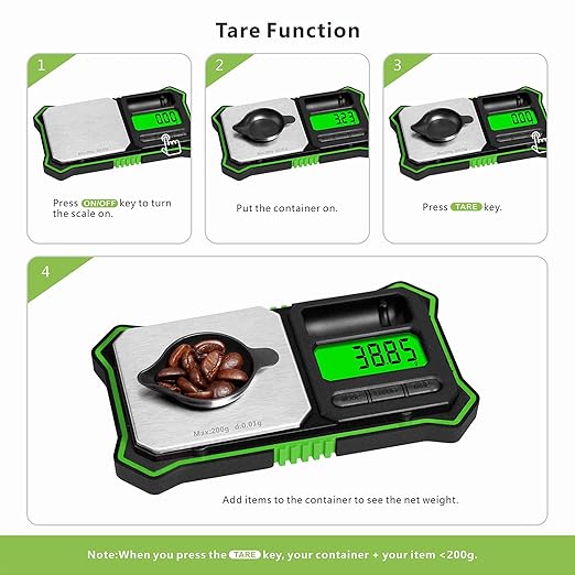 Fuzion Digital Pocket Scale, 200g x 0.01g Jewelry Gram Scale, 6 Units Conversion, LCD Back-Lit Display, Use for Jewelry/Medicine/Food/Powder/Herb(Battery Included)