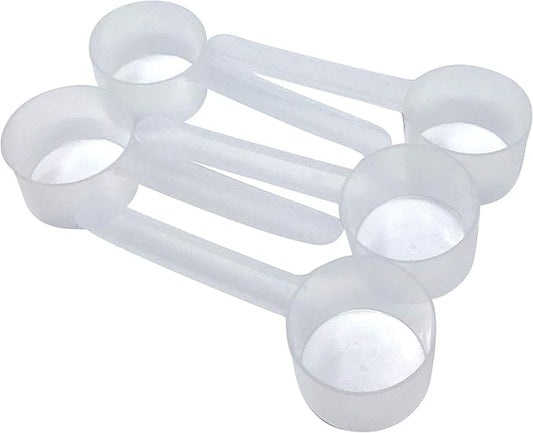3 Tablespoon (1.5 Oz. | 43 mL) Long Handle Scoop for Measuring Coffee, Pet Food, Grains, Protein, Spices and Other Dry Goods (Pack of 5)