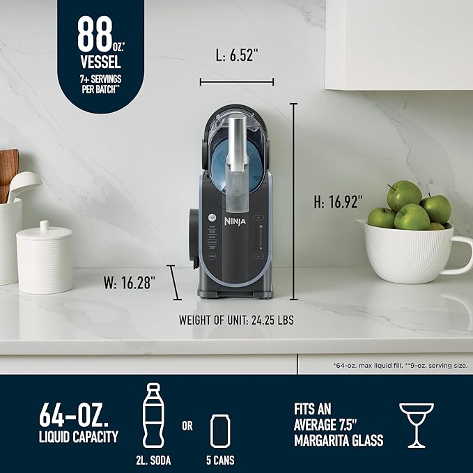 Ninja SLUSHi Professional Frozen Drink Maker with RapidChill Technology, 88 oz. Frozen Drink & Slushie Machine, 5 Preset Programs, Frozen Margaritas, Frappés, and More, Orange Mango, FS301OR
