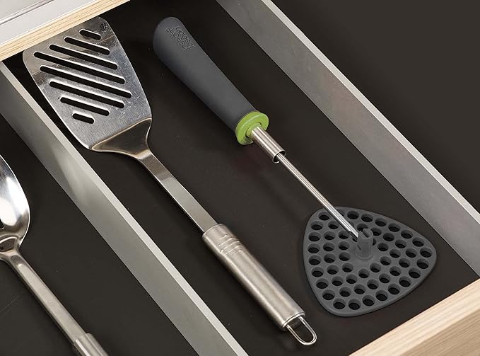 Joseph Joseph Delta Folding Nylon Head, Space Saving Potato Masher, Stores Flat