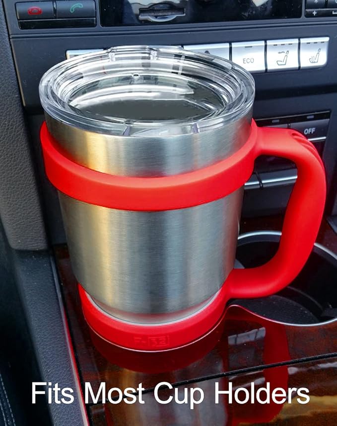F-32 Handle - 19 COLORS - 30oz Size - Compatible with 30 oz YETI and 30 oz. OZARK TRAIL Tumbler Travel Mug (30OZ, STRAWBERRY RED)