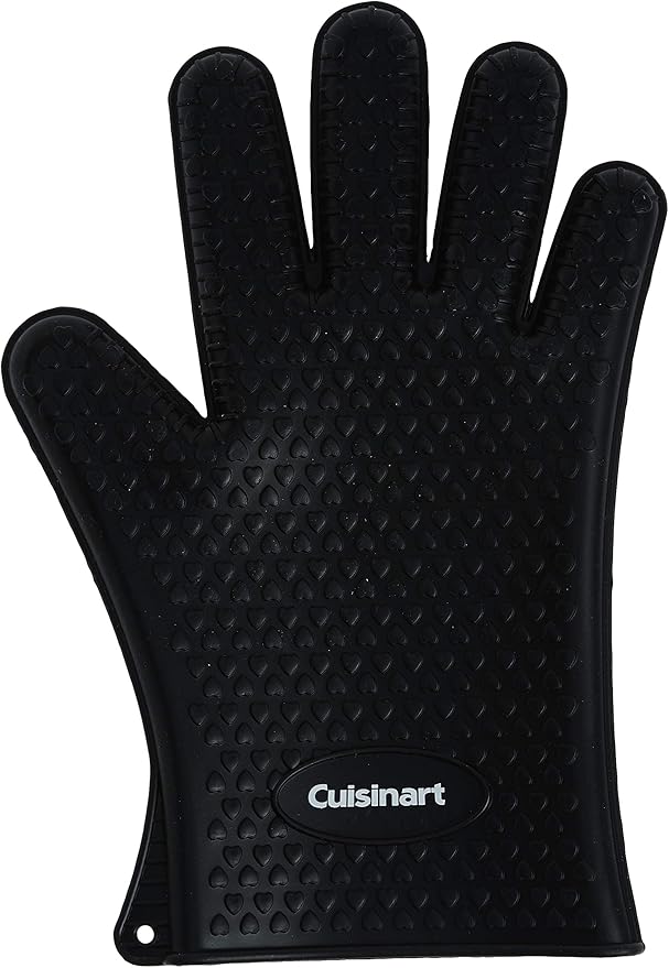 Cuisinart CGM-520 Heat Resistant Silicone Gloves, Black (2-Pack)