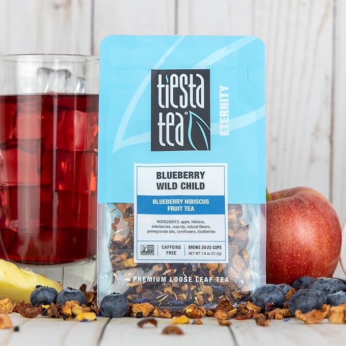 Tiesta Tea - Tiesta's Top Loose Leaf Tea Gift Box, Loose Leaf, Medium Caffeinated Variety Pack, Make Hot & Iced Brews, 3 Pouches of Assorted Blends with Green, Herbal, Fruity & Lavender Bags