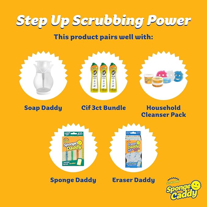 Scrub Daddy Sponge Holder - Sponge Caddy for Kitchen Organization - Self-Draining & Dishwasher Safe with Universal Suction (1 Count)