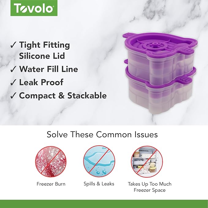 Tovolo Rainbow Shaped Ice Cubes Mold Pack of 2 Large Craft Ice Molds for Whiskey Bourbon Cocktails, Easy Fill No Leak Silicone Ice Molds Rainbow Gift for Adults Stackable Dishwasher Safe BPA Free