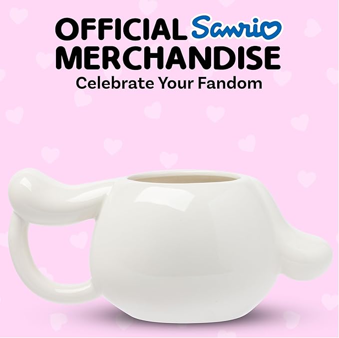 Silver Buffalo Sanrio Hello Kitty and Friends Cinnamoroll Ceramic 3D Sculpted Mug, 20 Ounces