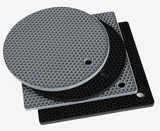 Joyhalo Trivets for Hot Dishes - Hot Pads for Kitchen, Silicone Pot Holders for Hot Pots and Pans, Silicone Mats for Kitchen Countertops, Table, Flexible Easy to Wash and Dry