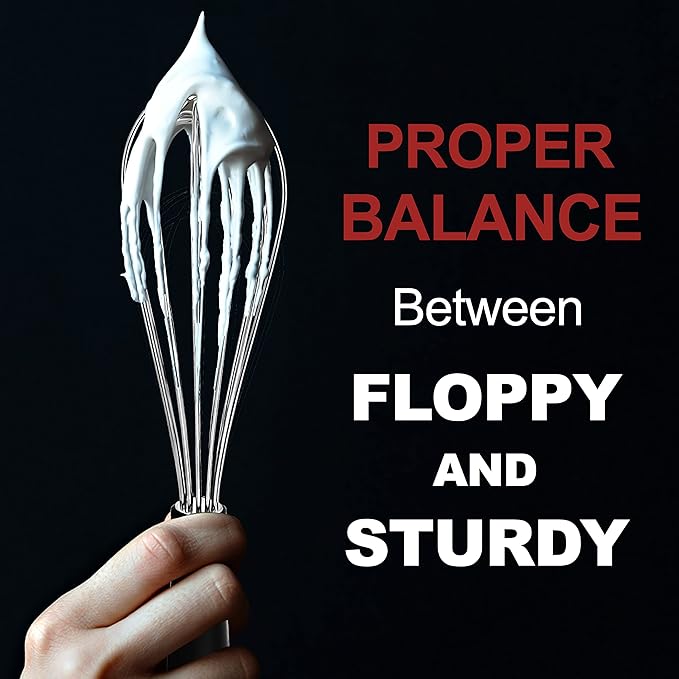 Anaeat Stainless Steel Kitchen Whisk Set of 5, Milk and Egg Beater Blender with Thick Wire for Whisking, Cooking, Baking, Beating and Stirring - 5"+7" Mini Whisk and 8.5''+10.5''+12'' Balloon Whisks