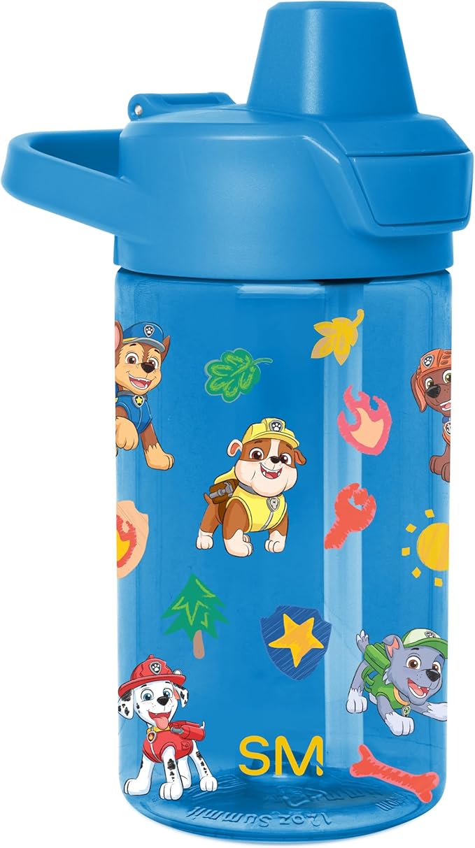 Simple Modern Paw Patrol Kids Tritan Plastic Summit Water Bottle | 12 oz BPA-Free Cup with Covered Leak Proof Straw Lid for Boys, Girls, Toddlers | Outdoor Adventures