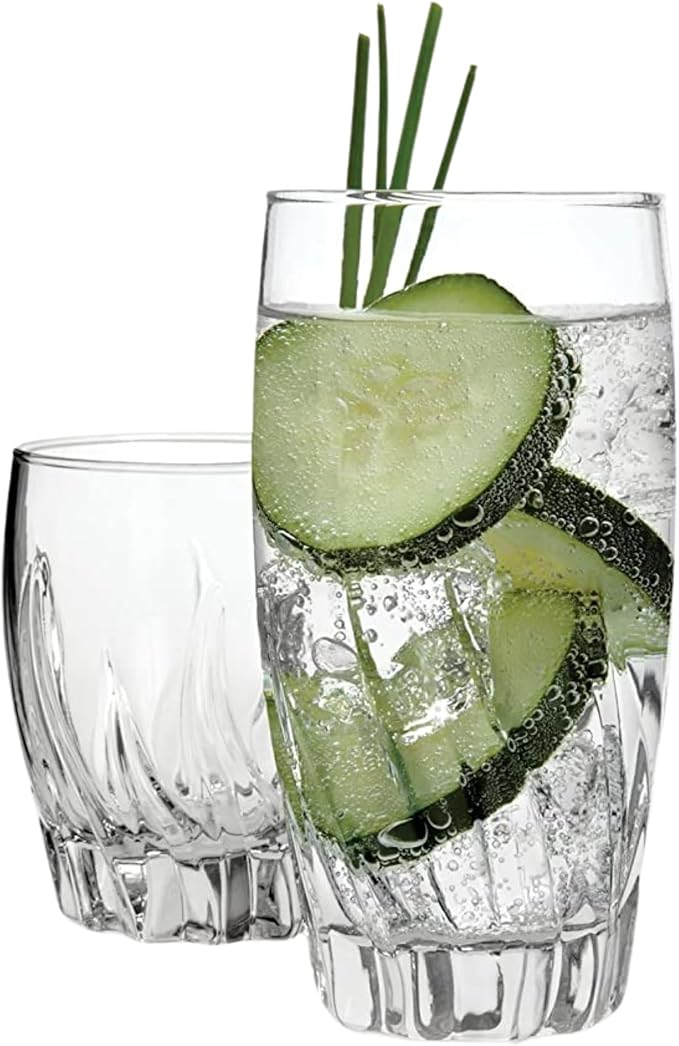 Anchor Hocking Central Park Drinking Glasses (16-Pieces, dishwasher safe)