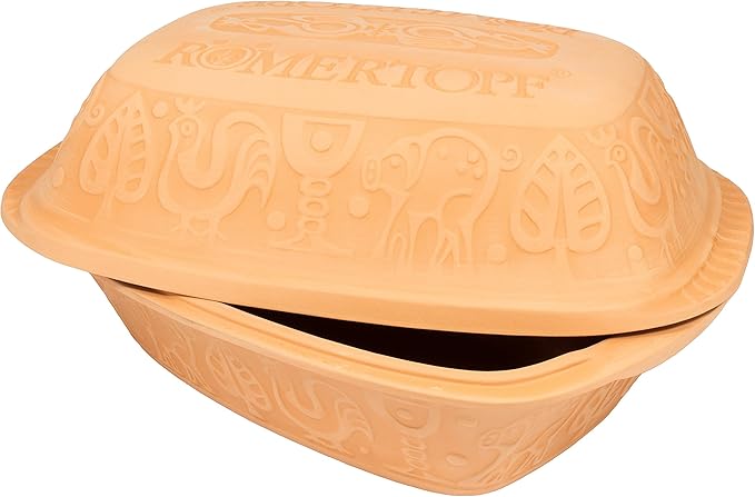 Romertopf Clay Roaster | Non-Stick Dutch Oven | Healthy Pot Cooking | Clay Baker | Versatile Cooking Vessel - 4.2 Quart (4 Liters) For Up To 6 People