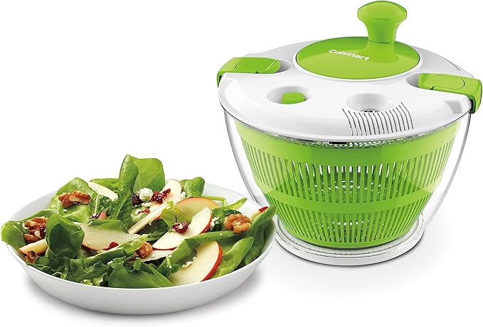 Cuisinart Large Spin Stop Salad Spinner- Wash, Spin & Dry Salad Greens, Fruits & Vegetables, 5qt, CTG-00-SAS1 (Pack of 4)