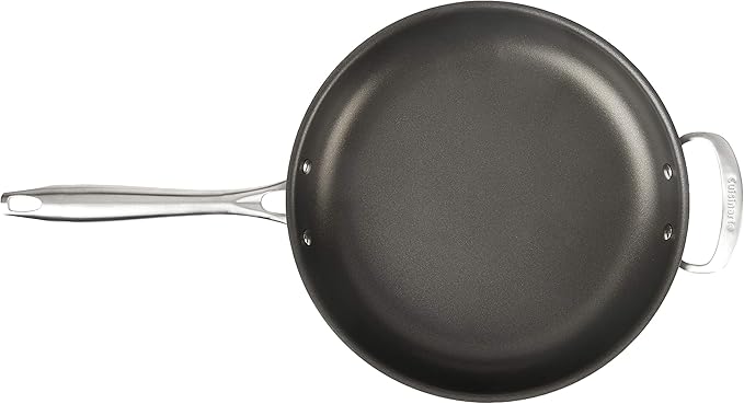 Cuisinart Dishwasher Safe Hard-Anodized 12-Inch Open Skillet with Helper Handle