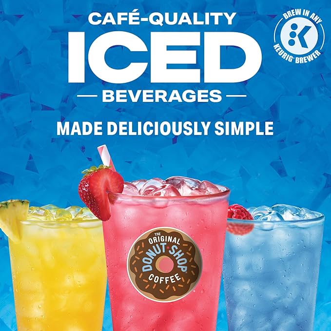 The Original Donut Shop Iced Refreshers, Pineapple Passionfruit Flavor, Keurig Single Serve K-Cup Pods, 60 Count (6 Packs of 10)