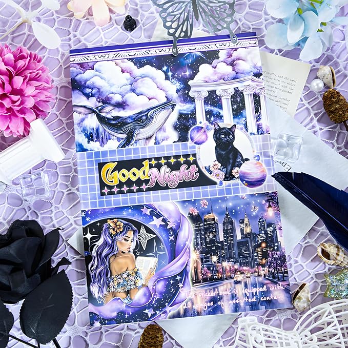 Snycler Good Night Theme Sticker Scrapbooking Supplies - Image 2