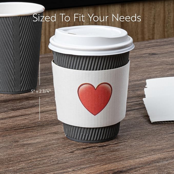 Restaurantware Coffee Cup Sleeves 50 Pack Fits 12, 20 oz Coffee Cups Disposable - Image 2