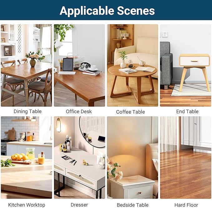 Clear Table Cover Protector Rectangle 30 x 48 Inch, 1.5mm Transparent Plastic Table Protector Waterproof, Anti-Scratch Clear Desk Mat for Office Desktop Dresser Dining Table, FDA Compliant