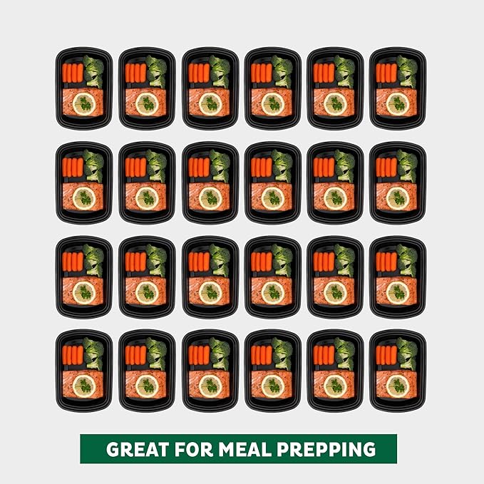 Freshware Meal Prep Containers [150 Pack] 1 Compartment Food Containers with Lids, Bento Box, Stackable, Microwave/Dishwasher Safe (38 oz)