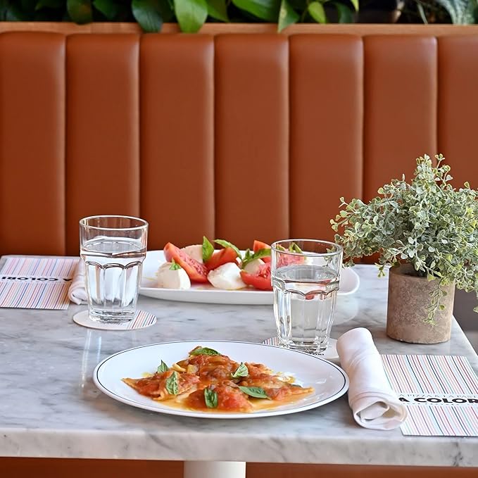 Bormioli Rocco Rock Bar 16.25 oz. Cooler Stackable Tempered Beverage Glasses for Cold Drinks, Water, and Cocktails, Set of 6, Clear