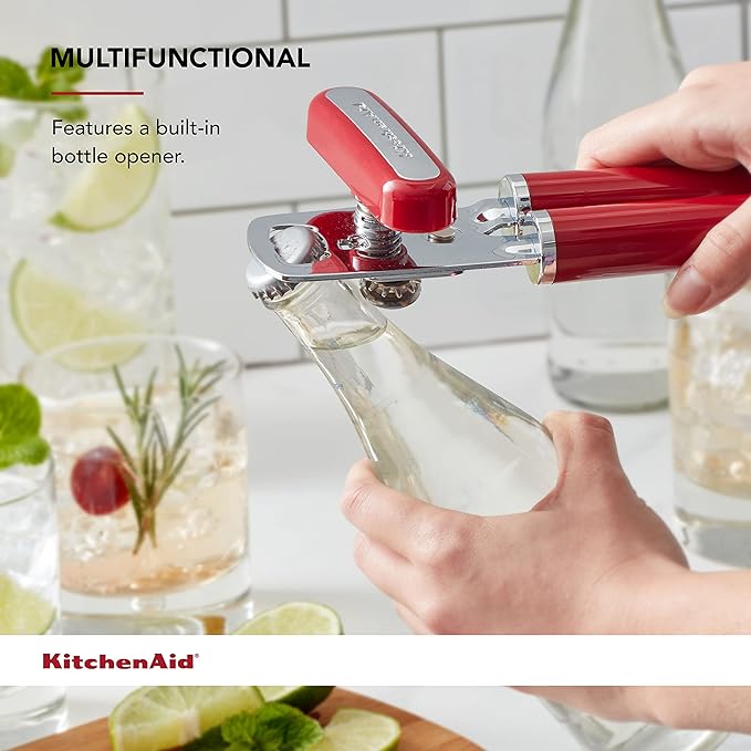KitchenAid KO199OHERA Gourmet Multifunction Can Opener, One Size, Matte Red
