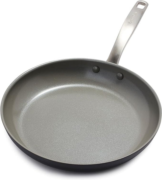 GreenPan Chatham Hard Anodized Healthy Ceramic Nonstick, 11" Frying Pan Skillet, PFAS-Free, Dishwasher Safe, Oven Safe, Gray