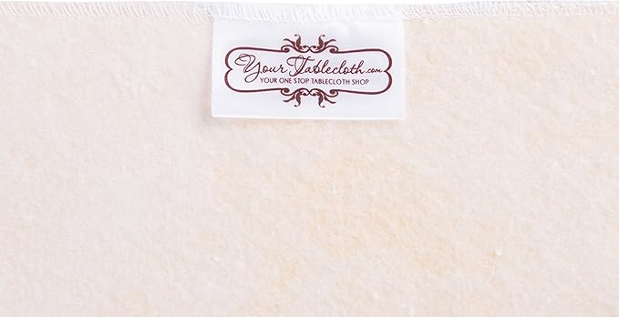 Yourtablecloth Heavy Duty Vinyl Round Fitted Tablecloth (Table Cover) with Flannel Backing Vibrant Colors Elasticized Tablecloth Great for Indoor and Outdoor Dining and Playing Cards 42” White