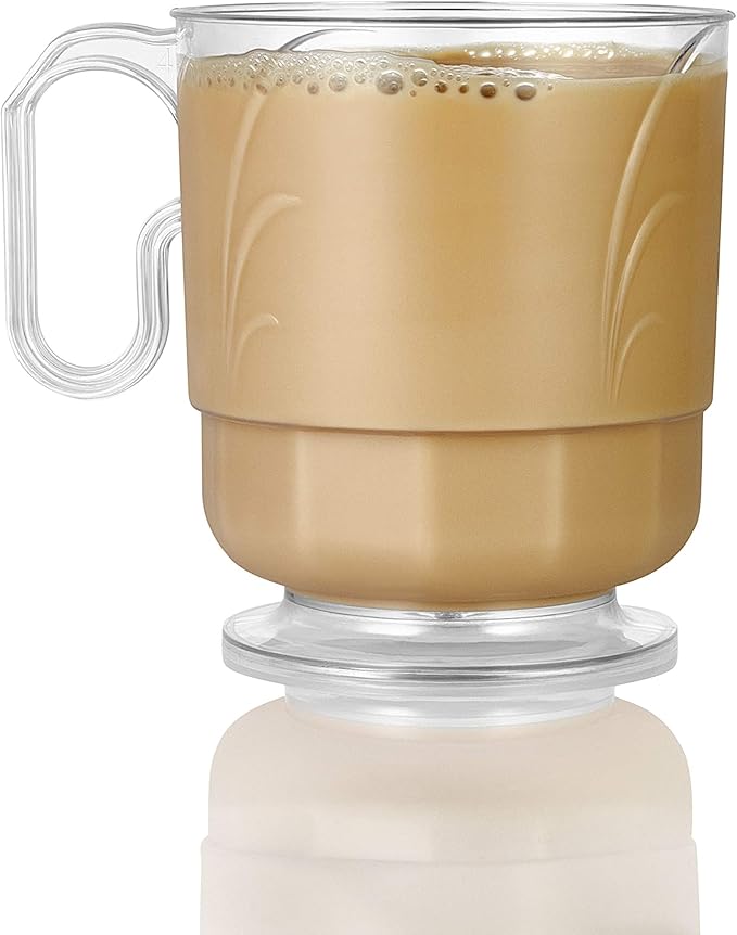 Lillian Signature Collection 40 Count Elegance Coffee Mug, 8-Ounce, Clear