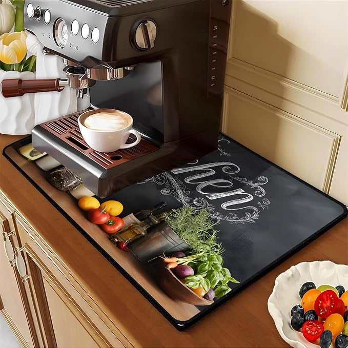 Farmhouse Kitchen Stove Top Cover 28.3 x 20.5 Inches, Heat Resistant Glass - Image 3