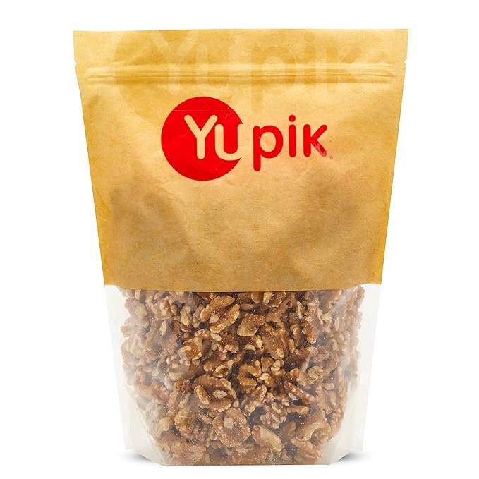 Yupik Raw California Walnuts, Halves & Pieces, 2.2 lb (35.2 oz), Kosher, Gluten-Free, Vegan, Unsalted, Unroasted, Source of Omegas, Healthy Snacks, Nut Topping, Ideal for Baking & Cooking