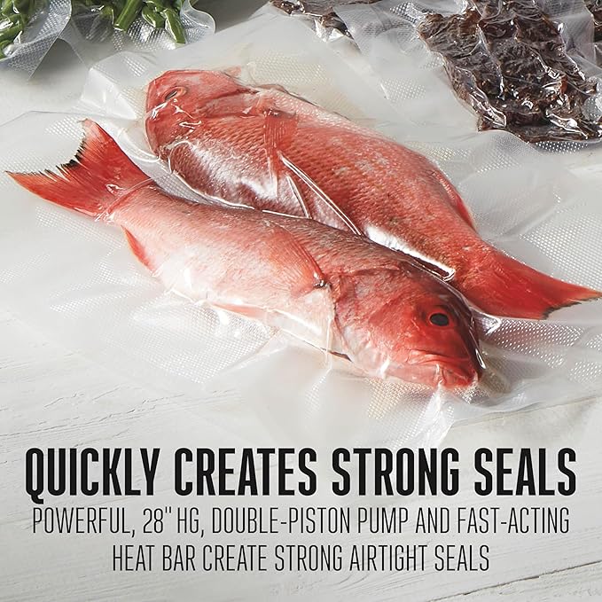 Weston Brands Vacuum Sealer Machine for Food Preservation & Sous Vide, Extra-Wide 5mm Bar for Sealing Bags up to 15" Wide, 1020 Watts, Programmable, Pro-3000, Stainless Steel (65-0420-W)