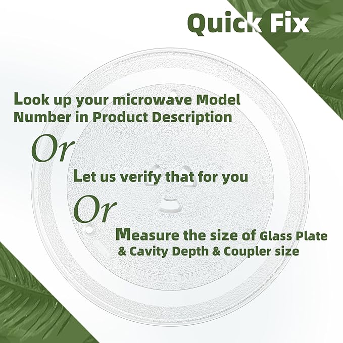 10" Microwave Turntable Compatible with Samsung DE74-00027A, 10 inch Replacement Microwave Glass Plate for Emerson