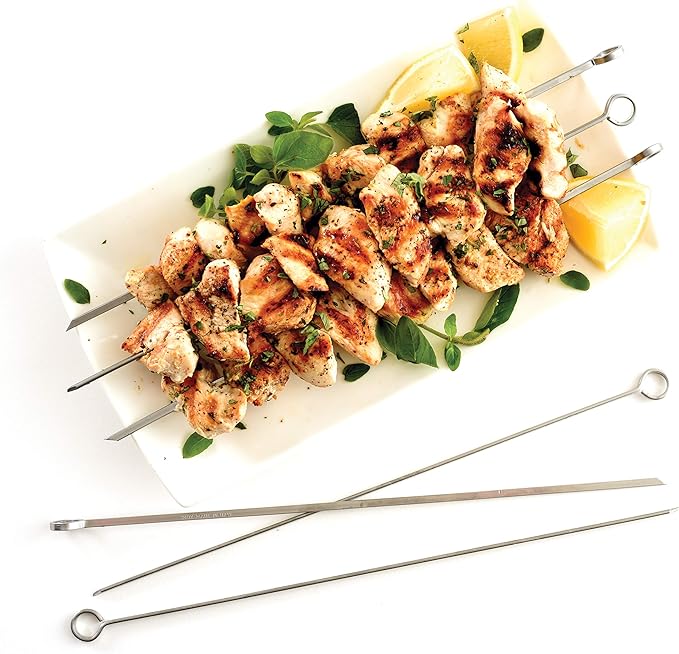 Norpro Stainless Steel 14-inch Skewers, Set of 6