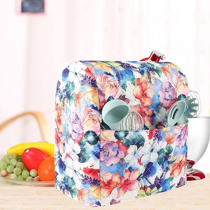 Kitchen Aid Mixer Cover,Kitchen Stand Mixer Cover Compatible With 5-8 Quart Kitchenaid Hamilton Mixers,Kitchen Aid Covers for Stand Mixer With Pockets,Kitchen Aid Mixer Assecories