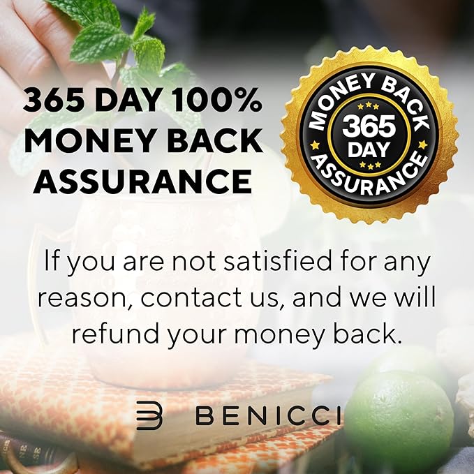 Benicci Moscow Mule Copper Mugs - Set of 2, 100% HANDCRAFTED - Food Safe Pure Copper Solid Mugs - 16 oz Gift Set with Premium Quality Cocktail Straws, Straw Cleaning Brush and Jigger!