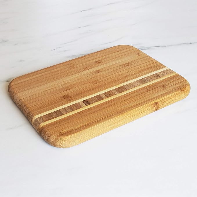 Totally Bamboo Barbados Bamboo Wood Cutting Board, 9" x 6.5"