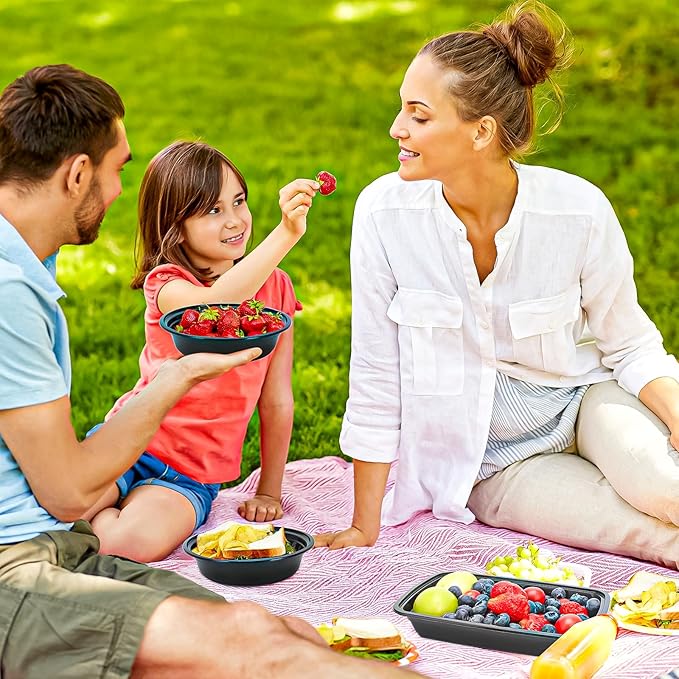 100 PACK 24 oz. Meal Prep Containers, Extra Large & Thick Food Storage Containers with Lids - BPA Free Stackable Microwavable & Dishwasher Safe, Travel, To Go, Bento Box (100)