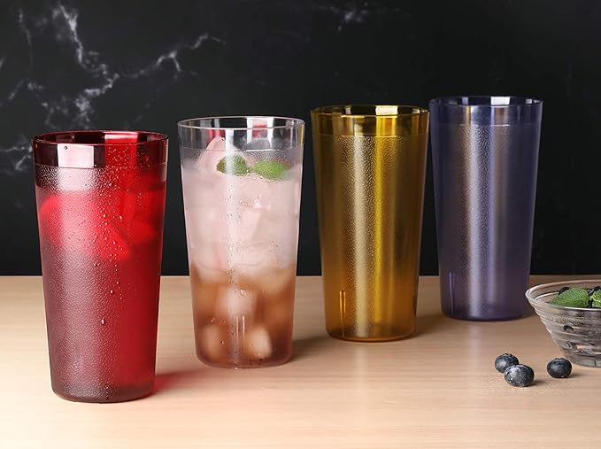 New Star Foodservice | Restaurant-Grade Beverage Tumblers (Red Set of 12, 20 oz)