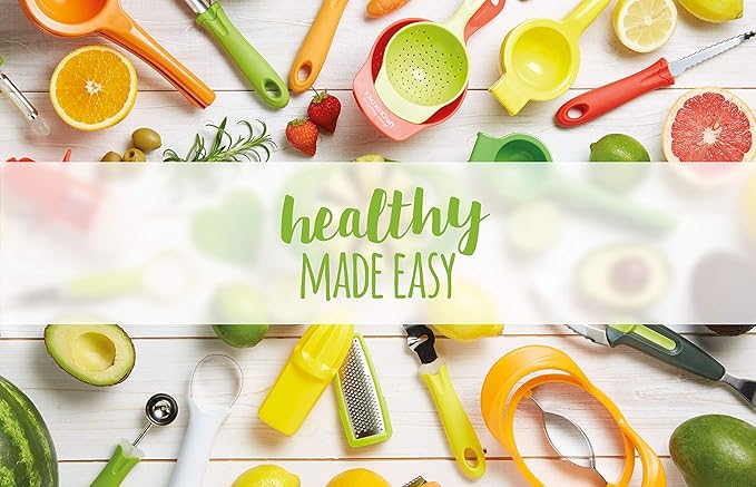 KitchenCraft Healthy Eating Handheld Orange Squeezer, Manual Citrus Juicer, Fresh Orange Juice Maker, Cooking & Baking Accessories, Strong & Dishwasher Safe